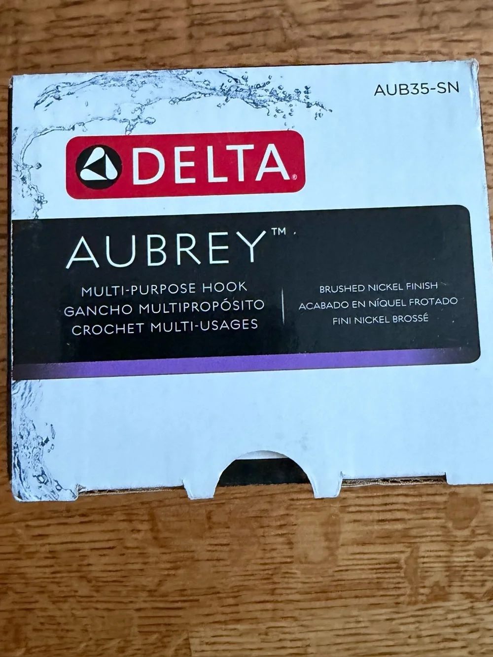 Lot of 2 Delta AUB35-SN Aubrey Multi Purpose Hooks Brushed Nickel New Open Box
